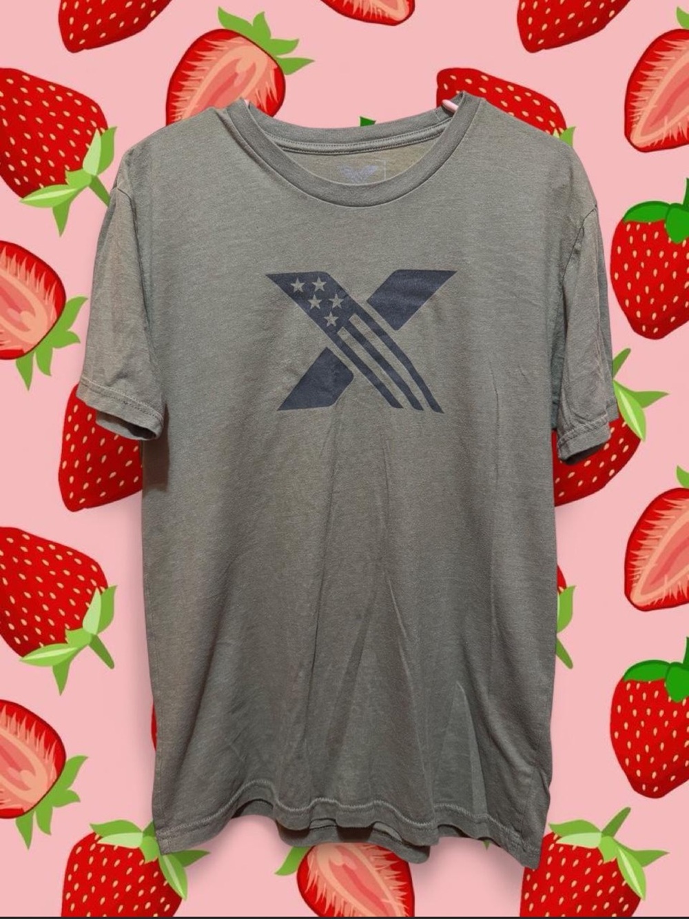 Men's Gray Graphic T‑Shirt with GOVX Logo